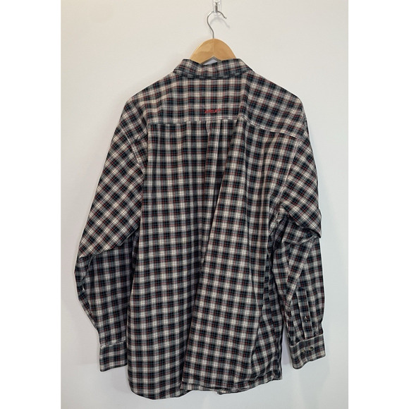 Ariat Western Shirt Plaid Stretch Pro Series Button Vented White Red Blue Men XL - Picture 3 of 11